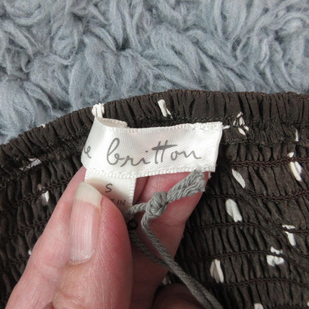 Nine Britton Shirt Womens Small Brown Polka Dot Peplum Camisole Tank Strappy NWT - Picture 9 of 14